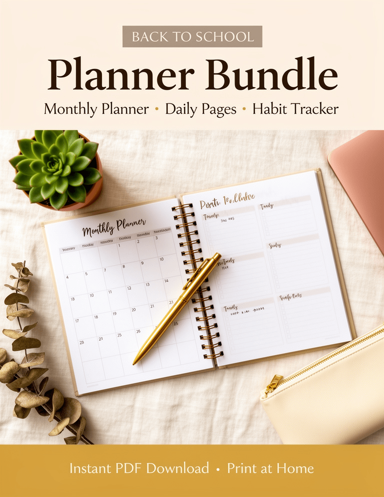 Back to School Planner Bundle — Printable